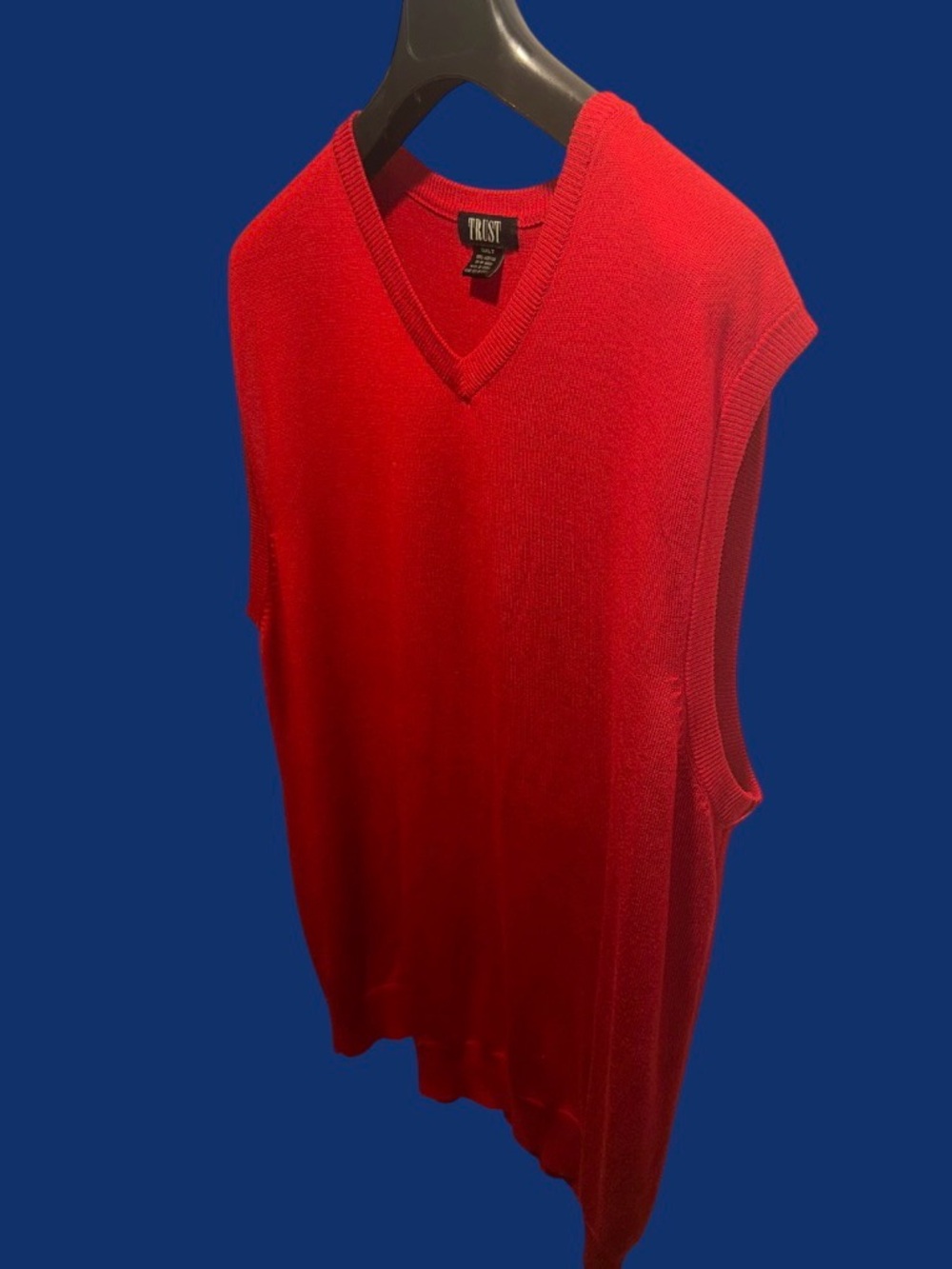 Men’s Big & Tall 3XLT Basic Red Sweater Vest